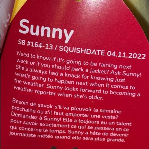 Squishmallows Sunny the Valentines Bee 5” NWT - Picture 3 of 4